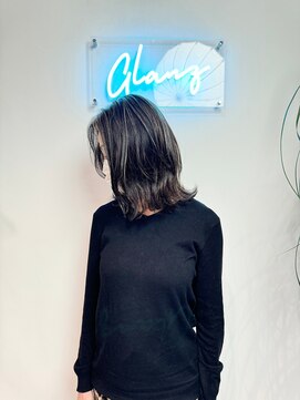 グランツ(GLANZ) アッシュグレージュハイライトレイヤーボブ