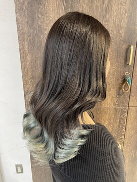 アジールヘア 池袋東口店(agir hair) 人気グラデーションカラー☆水色レイヤーカット☆池袋