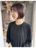 short bob×pink brown