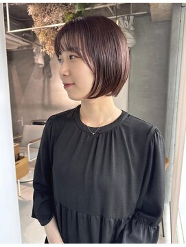リル 住吉店(LiL) short bob×pink brown