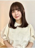 マロンベージュ/ぱっつん前髪/レイヤーカット/学割U24/柏美容室