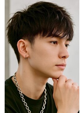 にもう ブルーカラー 波打ちパーマ 韓流ヘアSM37