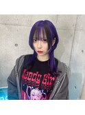 ウルフカット/派手髪/紫ウルフ/ミディアムウルフ[渋谷/原宿]