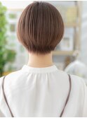 ■くすみベージュ似合わせカット丸みショート401-3浦和20代30代