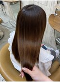 髪質改善縮毛矯正レイヤーカット顔周り前髪韓国ミニウルフ/横浜