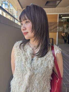 サロン シー(salon sea) salon sea とわ  艶髪グレージュカラー×ハイレイヤー