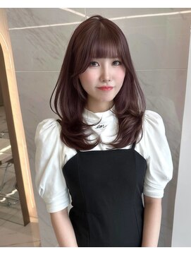 キティー(kiti) ピンクブラウン×ミディアムレイヤー!