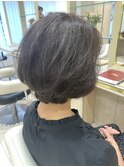 40代50代60代髪型ボリュームアップボブミセスボブ艶カラー