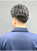 オールバックパーマ【大人世代/清潔感/メンズカット】