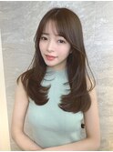 ミニウルフレイヤーカット顔周り前髪韓国ミディアムロング/池袋