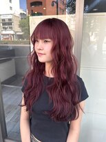 ミニム ヘアー(minim hair)&nbsp;【minim×miku】ブリーチ1回チェリーレッド