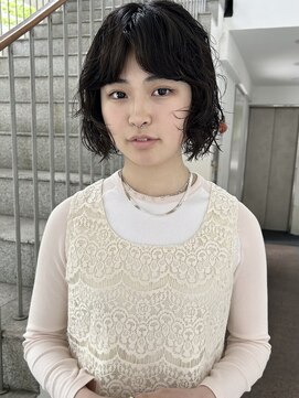 ショートボブ/ショートヘア/小顔/顔まわりカット/ショートパーマ