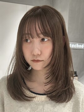 テクネ 天神大名(techne) 天神大名今泉ロングレイヤー韓国風くびれ巻き髪小顔透明感ヘア