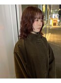 【大阪/天王寺】程よいパーマ×ボルドーカラー