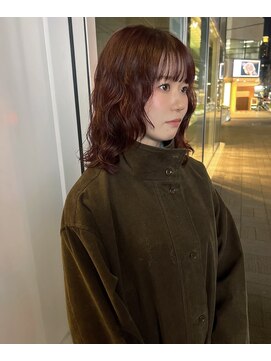 ヘアーズルネッタアベノ(HAIR'S Lunetta abeno) 【大阪/天王寺】程よいパーマ×ボルドーカラー