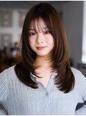 ロングレイヤーカットくびれロング似合わせカット顔周りカット