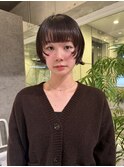 顔まわりレイヤーボブショートボブ顔まわりカットリップライン
