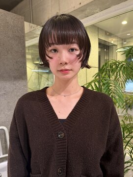 ダブ アオヤマ(DaB AOYAMA) 顔まわりレイヤーボブショートボブ顔まわりカットリップライン