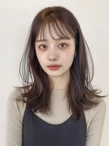 オンク 新宿(onk)&nbsp;黒髪/グレーベージュ/レイヤーロング/前髪パーマ[新宿駅]