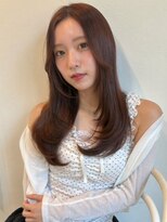アンニュ(annuy)&nbsp;レイヤーカット ベージュ 顔周りカット ハッシュカット 韓国ヘア