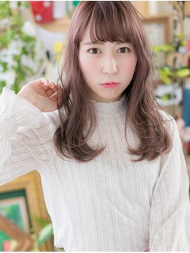 カバーヘア ブリス 上尾西口店(COVER HAIR bliss) *bliss上尾*斜めバング×くせ毛風ゆるふわウェーブワンカールb