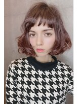 クーエフー(coo et fuu)&nbsp;フリンジウェーブのAラインボブ♪前髪はショートバング♪藤沢2