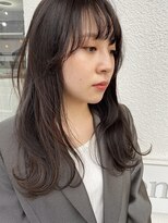 グリーン(green)&nbsp;お顔周りがポイントのワンカールロング　bymisaki