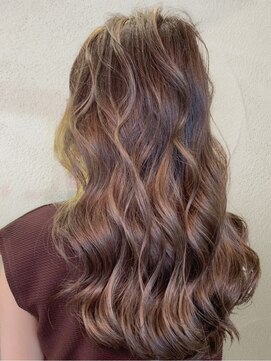 メイプルフェロー(MAPLE fellow) 艶感♪髪質改善カラー大人可愛いグレージュハイライトロング