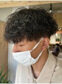 波巻きスパイラルツイストスパイラルパーママッシュメンズヘア