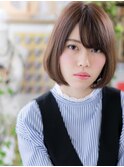 ★斜めバング前下がり切りっぱなしぶつ切りボブ20代30代40代★8