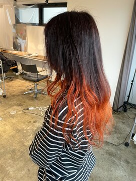 ザ オーダー(THE ORDER) 毛先オレンジグラデーションカラー