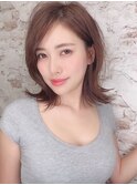 イメチェン/似合わせカット/フルバング/レッドブラウン/柏