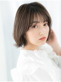 伸ばしかけ小顔矯正立体カットショートボブf古河20代30代40代