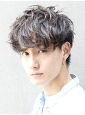 スパイラルパーマシャドウパーマ波巻きパーマメンズマッシュ30代