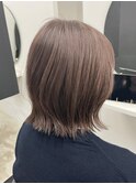やんわり暖色ベージュ ボブ