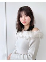 カシュカシュ 表参道(cache cache)&nbsp;薄め前髪顔まわりレイヤーシースルーぱっつん前髪おくれ毛