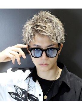 リップスヘアー 銀座(LIPPS hair) ブリーチ2回ベージュアップバング