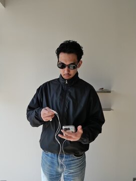 プールサイド(POOLSIDE) ラフカール オールバックパーマ 福岡 メンズパーマ