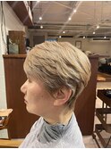【ホワイトグレージュ】ショートレイヤー
