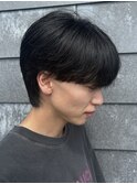 メンズマッシュセンターパートスパイラルパーマニュアンスパーマ