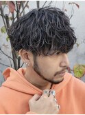 原宿緩め波巻きスパイラルパーマシャドウパーマウルフコンマヘア