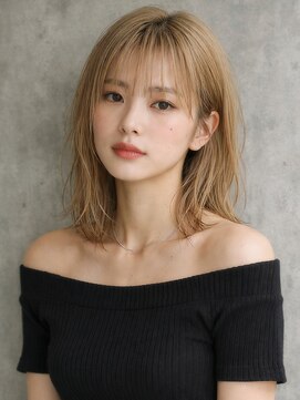 20代/モテ髪/小顔カット/薄めバング/イメチェン/大人可愛い/上田