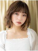イヤリングカラー大人ガーリーゆるふわミディアムX志木20代30代