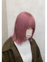 ハコネコ(haconeco)&nbsp;ミディアムレイヤー×コーラルピンク