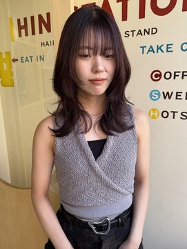 ヒントステーション(HINTSTATION) 〈浅草 半個室〉ハッシュカット×カシスレッド