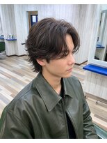 ルートヘア 辻堂店 メンズ韓国風センターパートウルフ