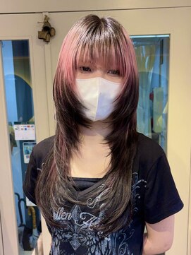 テトラ バイ ネオリーブ 横浜西口店(tetra by neolive) ピンク×ブラック　デザイン ハイトーン レイヤー　横浜★