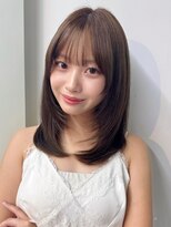 ガーデン 銀座(GARDEN) 前髪ありレイヤーミディアムココアベージュハッシュカット