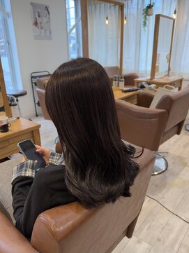 ラボヌールヘアー 宇都宮店(La Bonheur hair) 【艶感かわいい♪】透明感も叶えるこっくりショコラベージュ
