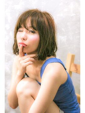 クラン(clan) シースルーバングスミディ×チョコレートブラウン